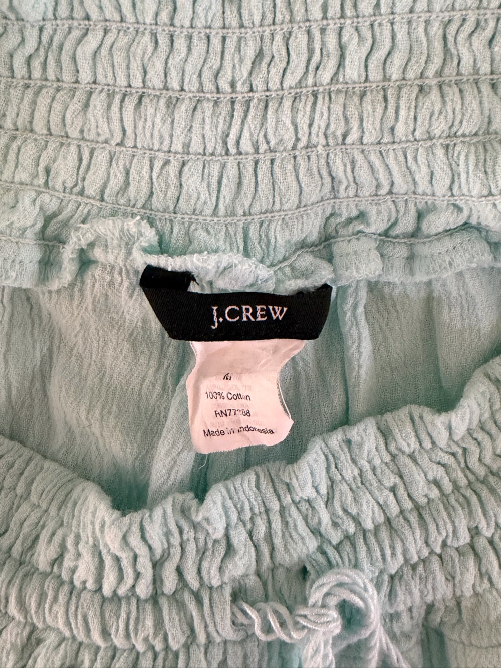 J Crew Mint/Light Turquoise Women’s Midi Cotton Gauze Skirt - Picture 4 of 9